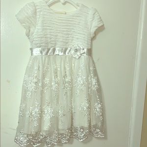 White toddler dress.